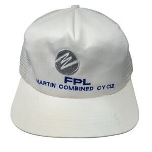 FPL Martin Combined Cycle Snapback Trucker Hat White One Size Players